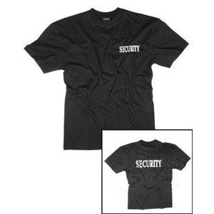 Bavlnené SECURITY tričko II Mil-Tec® - čierne (Veľkosť: 3XL)
