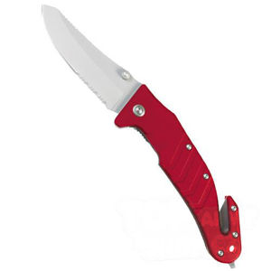 Zatvárací nôž AUTO CLIP Mil-Tec® s kombinovaným ostrím - červený (Farba: Červená)