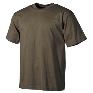 Bavlnené tričko klasického štýlu US army MFH® s krátkym rukávom - olív (Farba: Olive Green , Veľkosť: S)