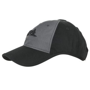 Šiltovka "baseballka" HELIKON-TEX® Logo Cap Rip Stop - Shadow Grey, čierna (Farba: Čierna / Shadow Grey)