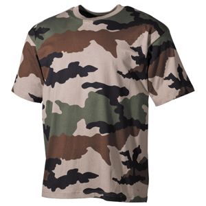 Bavlněné tričko US army MFH® s krátkým rukávem - CCE (Farba: Camouflage Centre Europe (CCE), Veľkosť: XXL)