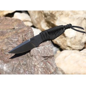 Nôž s pevnou čepeľou ANV® P100 - čierny (Farba: Čierna)