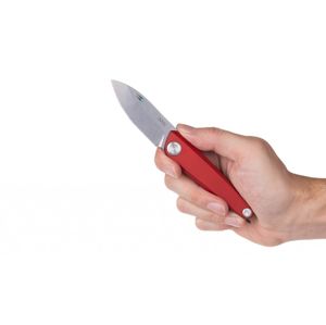 Zatvárací nôž Z050 ANV® - farba rukoväte: červená, sivá čepeľ - Stone wash (Farba: Červená, Varianta: ŠEDÁ ČEPEL - STONE WASH )