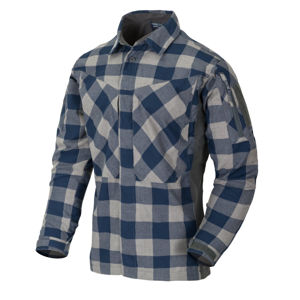 Flanelová košile MBDU Helikon-Tex® – Modrá (Farba: Modrá, Veľkosť: XXL)