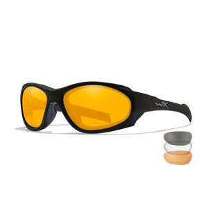 Slnečné okuliare XL-1 Advanced COMM Wiley X® – Číre + Dymovo sivé + Oranžové Light Rust, Čierna (Farba: Čierna, Šošovky: Číre + Dymovo sivé + Oranžové