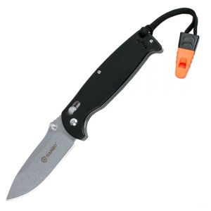 Zatvárací nôž G7412 Ganzo® – Strieborná čepeľ - Satin, Čierna (Farba: Čierna, Varianta: Strieborná čepeľ - Satin)