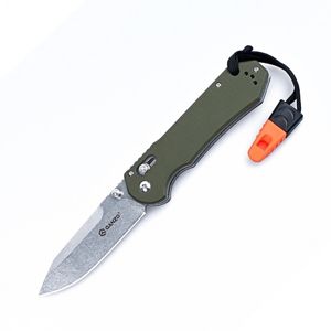 Zatvárací nôž G7452-WS Ganzo® - Sivá čepeľ SW, Zelená rukoväť (Farba: Zelená, Varianta: šedá čepel – Stone Wash)