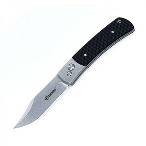 Zatvárací nôž G747-2 Ganzo® – Strieborná čepeľ - Satin, Čierna (Farba: Čierna, Varianta: Strieborná čepeľ - Satin)