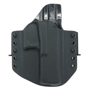 OWB Glock 17 - vnější pistolové pouzdro s polovičním SweatGuardem RH Holsters® – Černá (Farba: Čierna, Typ uchycení: Kovový průvlek)