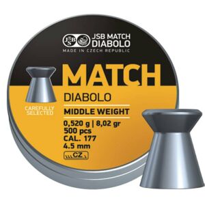 Diabolky Yellow Match Middle Weight 4.5 mm JSB® / 500 ks (Farba: Viacfarebná)