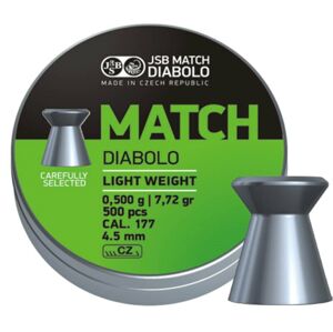 Diabolky Green Match Light Weight 4.51 mm JSB® / 500 ks (Farba: Viacfarebná)