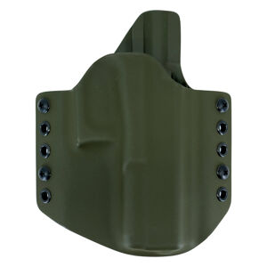 OWB Glock 17 - vonkajšie pištoľové puzdro RH Holsters® – Olive Green  (Farba: Olive Green , Typ uchycení: Kovový průvlek)