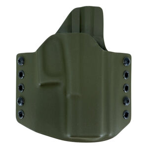 OWB Glock 19 - vonkajšie pištoľové puzdro RH Holsters® – Olive Green  (Farba: Olive Green , Typ uchycení: Kovový průvlek)