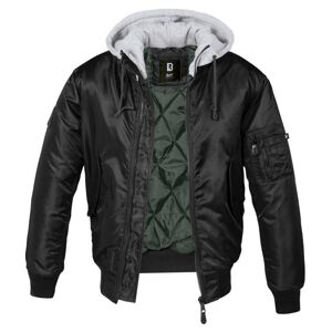 Zimná bunda MA1 Sweat Hooded Brandit® – Čierna / sivá (Farba: Čierna / sivá, Veľkosť: M)