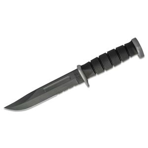 Nôž s pevnou čepeľou Extreme Fighting KA-BAR®, kombinované ostrie – Čierna čepeľ, Čierna (Farba: Čierna, Varianta: Čierna čepeľ)