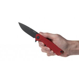 Zavírací nůž ANV® Z100 G10 Liner Lock – Červená (Farba: Červená, Varianta: Čierna čepeľ - DLC)