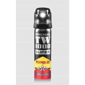 Obranný sprej so svetlom Super Pepper - Jet TW1000® / 75 ml (Farba: Čierna)