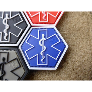 Nášivka Paramedic Hexagon JTG® – Modrá (Farba: Modrá)