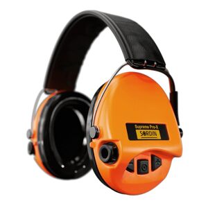 Elektronické chrániče sluchu Supreme Pro-X Sordin®, kožený náhlavník – Oranžová (Farba: Oranžová)