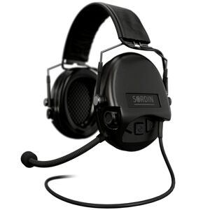 Elektronické chrániče sluchu Supreme Mil-Spec CC Slim Sordin®, s mikrofónom – Čierna (Farba: Čierna)