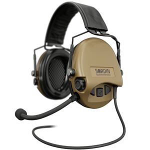 Elektronické chrániče sluchu Supreme Mil-Spec CC Slim Sordin®, s mikrofónom – Piesková (Farba: Piesková)