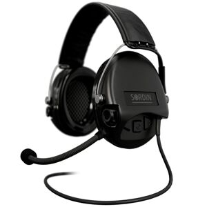 Elektronické chrániče sluchu Supreme Mil-Spec CC Sordin®, s mikrofónom – Čierna (Farba: Čierna)