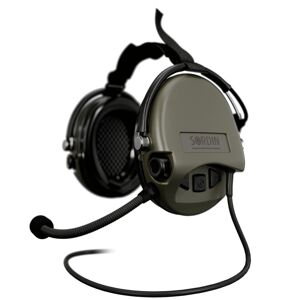 Elektronické chrániče sluchu Supreme Mil-Spec CC Neckband Sordin®, s mikrofónom – Zelená (Farba: Zelená)