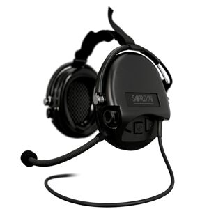 Elektronické chrániče sluchu Supreme Mil-Spec CC Neckband Sordin®, s mikrofónom – Čierna (Farba: Čierna)