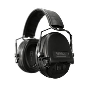 Elektronické chrániče sluchu Supreme Mil-Spec AUX SFA Sordin® – Čierna (Farba: Čierna)