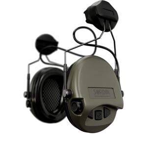 Elektronické chrániče sluchu Supreme Mil-Spec AUX Sordin®, ARC Rail Helmet – Zelená (Farba: Zelená)