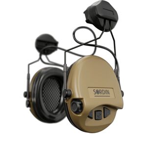 Elektronické chrániče sluchu Supreme Mil-Spec AUX Sordin®, ARC Rail Helmet – Piesková (Farba: Piesková)