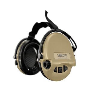 Elektronické chrániče sluchu Supreme Mil-Spec AUX Neckband Sordin® – Piesková (Farba: Piesková)