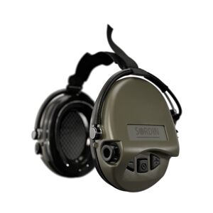 Elektronické chrániče sluchu Supreme Mil-Spec AUX Neckband Sordin® – Zelená (Farba: Zelená)