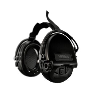 Elektronické chrániče sluchu Supreme Mil-Spec AUX Neckband Sordin® – Čierna (Farba: Čierna)