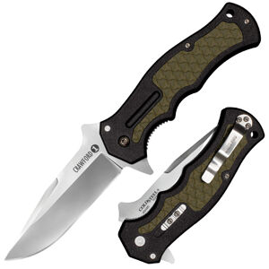 Zatvárací nôž Crawford 1 Cold Steel® – Strieborná čepeľ - Satin, Čierna / zelená (Farba: Čierna / zelená, Varianta: Strieborná čepeľ - Satin)
