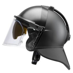 Protiúderová prilba s rýchloupínaním na masku / laserová ochrana (Farba: Čierna)