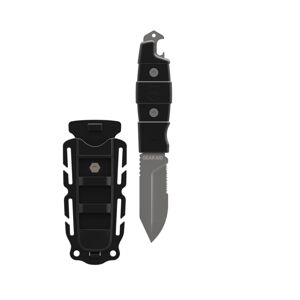 Nôž s pevnou čepeľou Buri Utility Gear Aid® – Sivá čepeľ, Čierna (Farba: Čierna, Varianta: Sivá čepeľ)